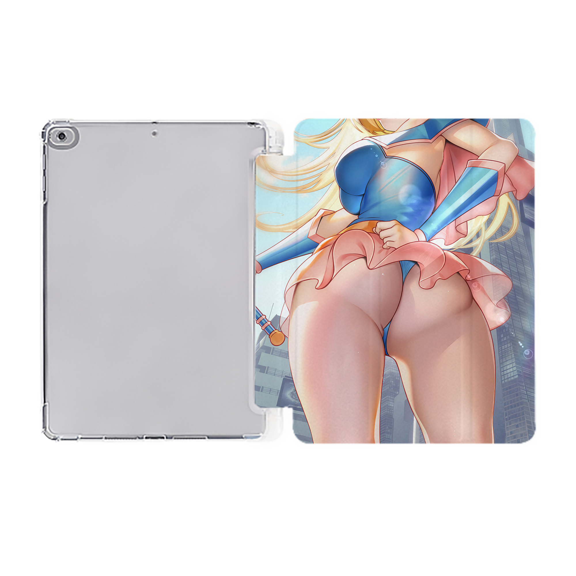 （画像用） 遊☆戯☆王 Yu-Gi-Oh! IPad ケース ペン収納付き 三つ折りスタンド PUレザー×シリコン 対応機種9.5/10.5/10.9インチ